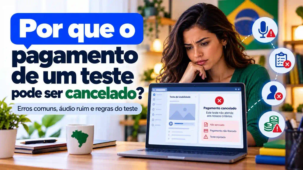 UserTesting e pagamento cancelado