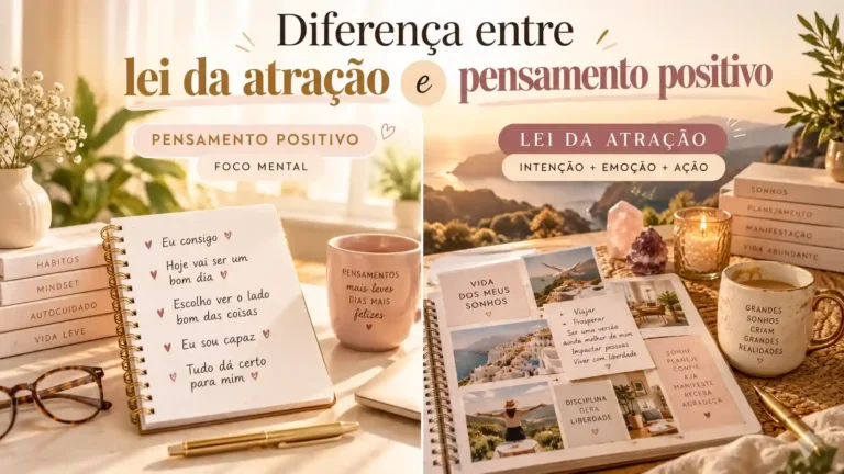 Pessoa refletindo sobre seus objetivos diante de uma agenda com ações planejadas.